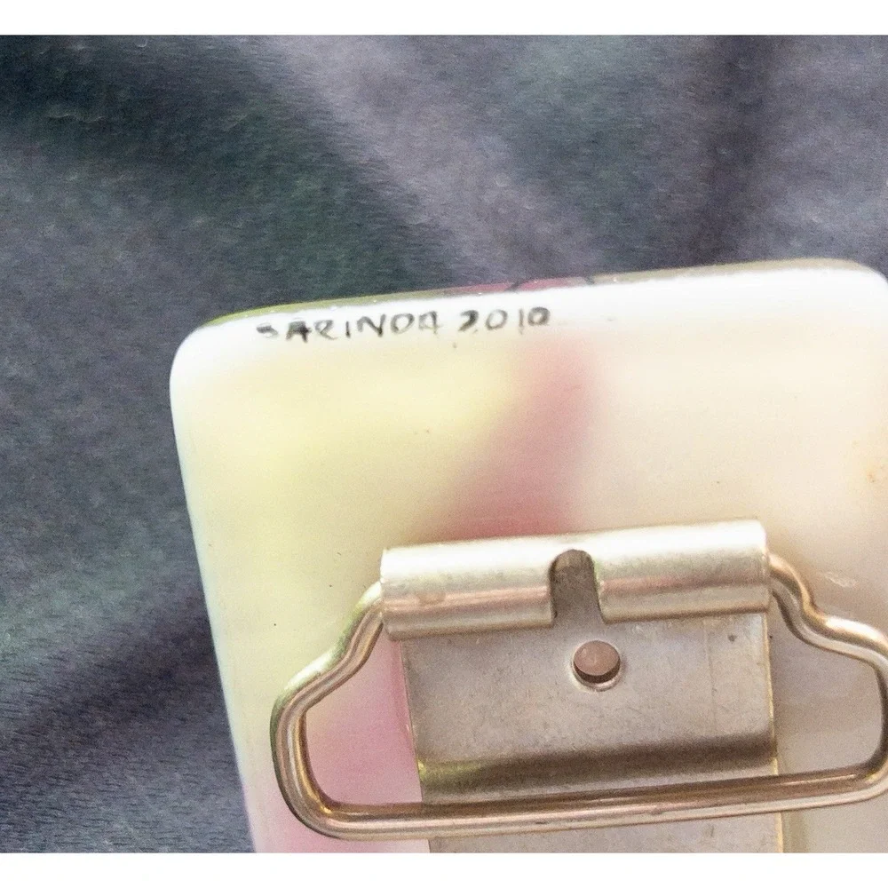 Abstract Hand Made‎ Colorful Glass Resin Belt Buckle